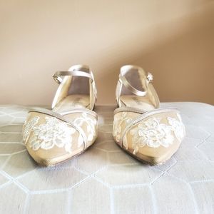 Bella Belle Celia Nude D'Orsay Lace Flats